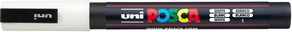 UNI POSCA Marker PC-3M WEISS Rundspitze 0,9-1,3mm UNI POSCA Marker PC-3M WEISS Rundspitze 0,9-1,3mm