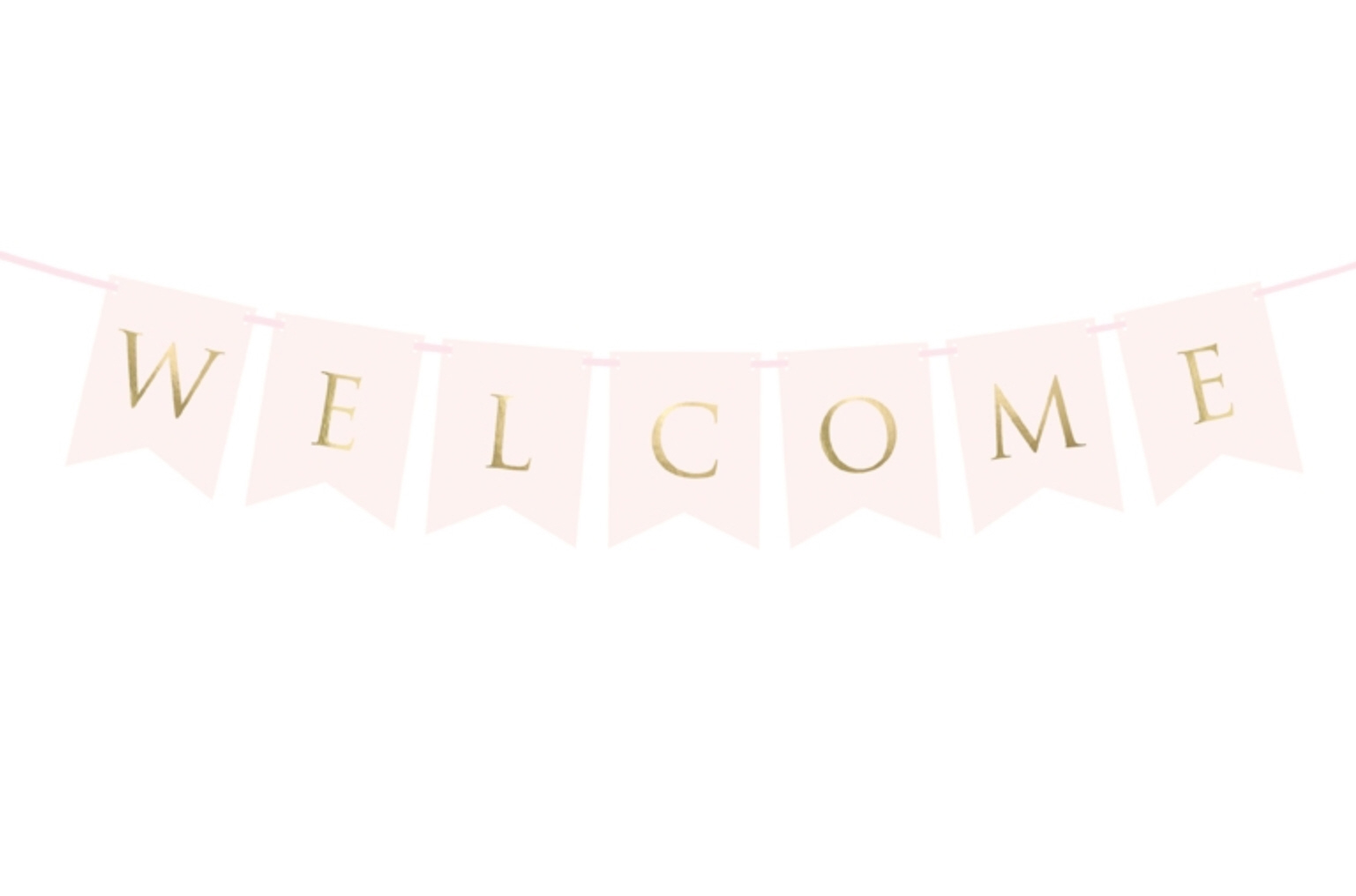 Banner Welcome Wimpelkette Girlande Paper Garland 15x95cm