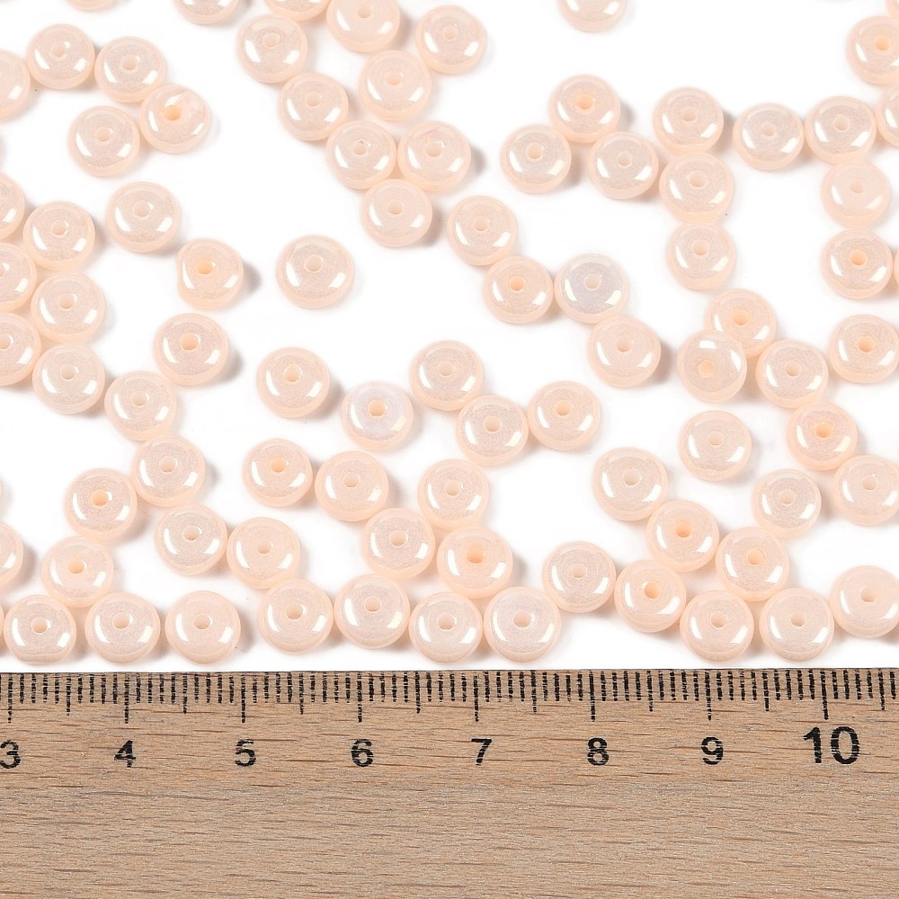 Glasperlen Donut Rondell opak Pastell 6,5x3mm 100 Stück Glasperlen Donut Rondell opak Pastell 6,5x3mm 100 Stück