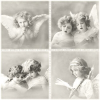 Servitten Vintage Chor Angels, 33x33cm, 20 Stück
