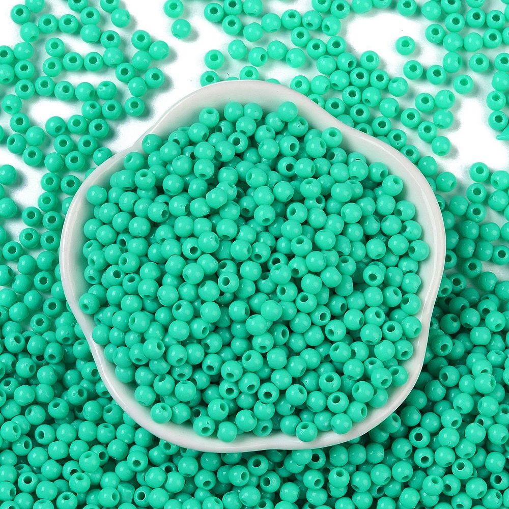 Acrylperlen Uni 4mm Lochbohrung 1,6mm 600 Stück Acrylperlen Uni 4mm Lochbohrung 1,6mm 600 Stück