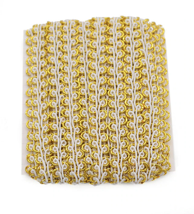 Schlingenborte uni/metallic 8mm Polyester 5m