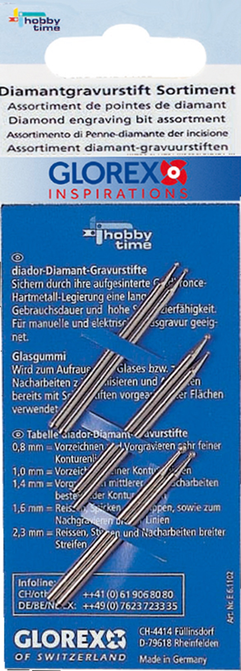 Glasritzen Diamantgravurstift Sortiment