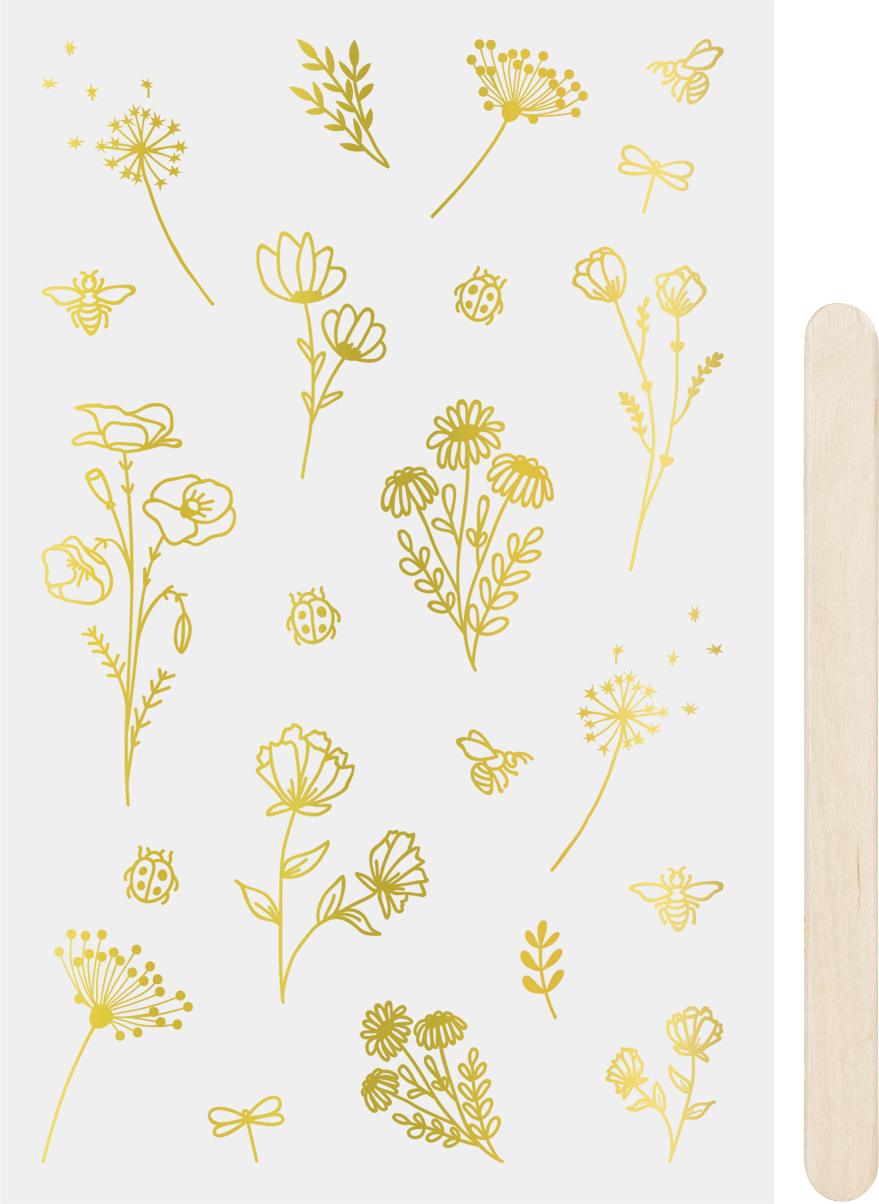 Rubbel-Sticker "Blumen" 10 x 19 cm