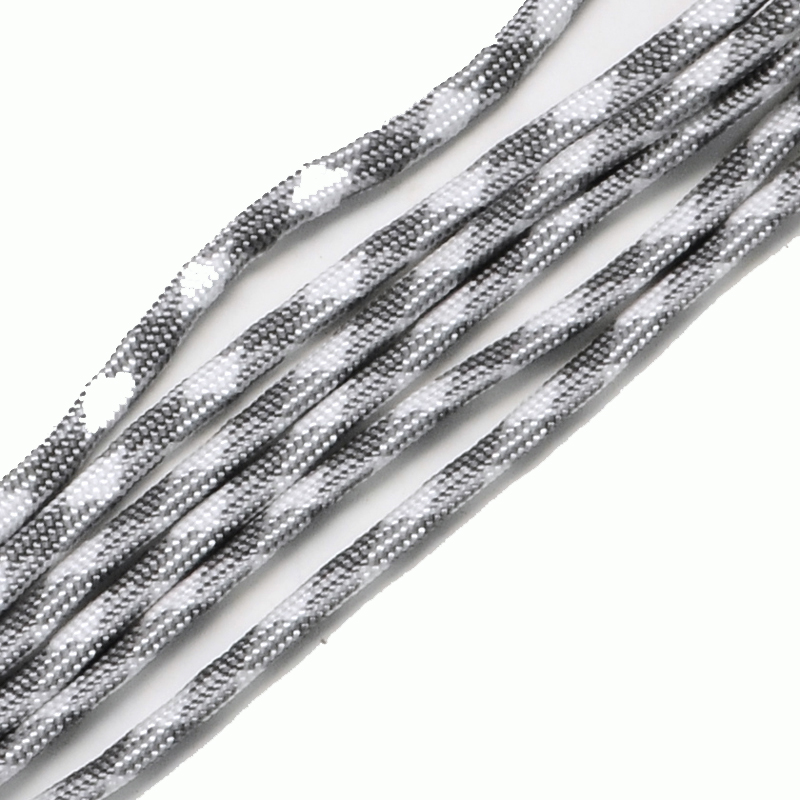 Paracord 4mm, gemustert  grau-weiß, 6,4m/Bündel