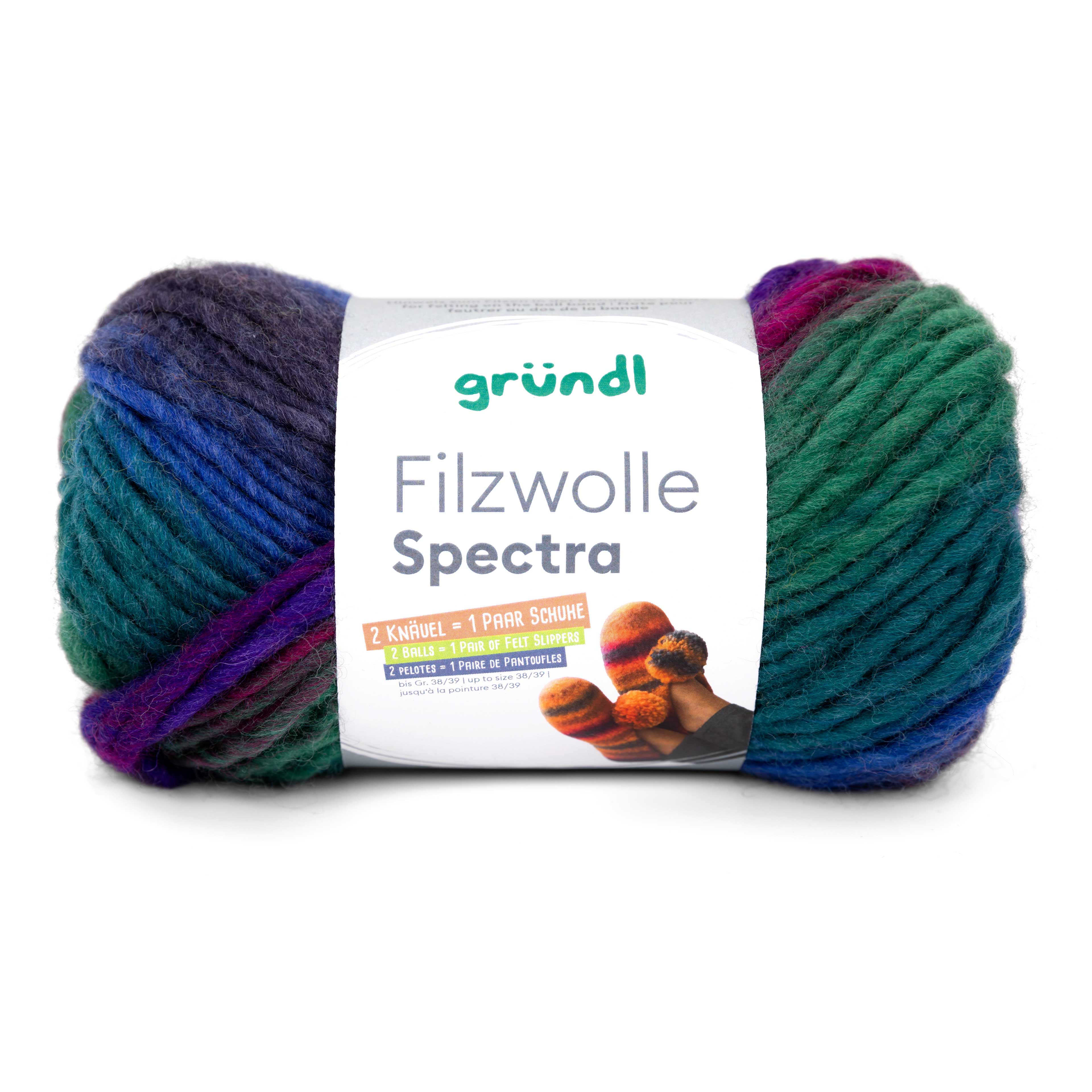 Gründl Spectra Strick- Filzwolle Farbverlauf bunt 100% Schurwolle 100g/100m