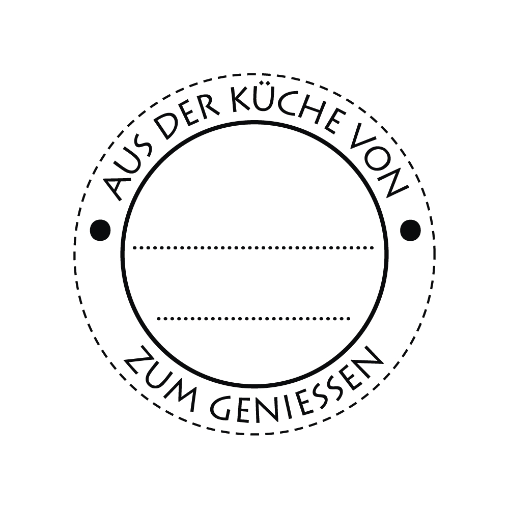 Stempel - aus der Küche von....zum genießen, 3 cm rund