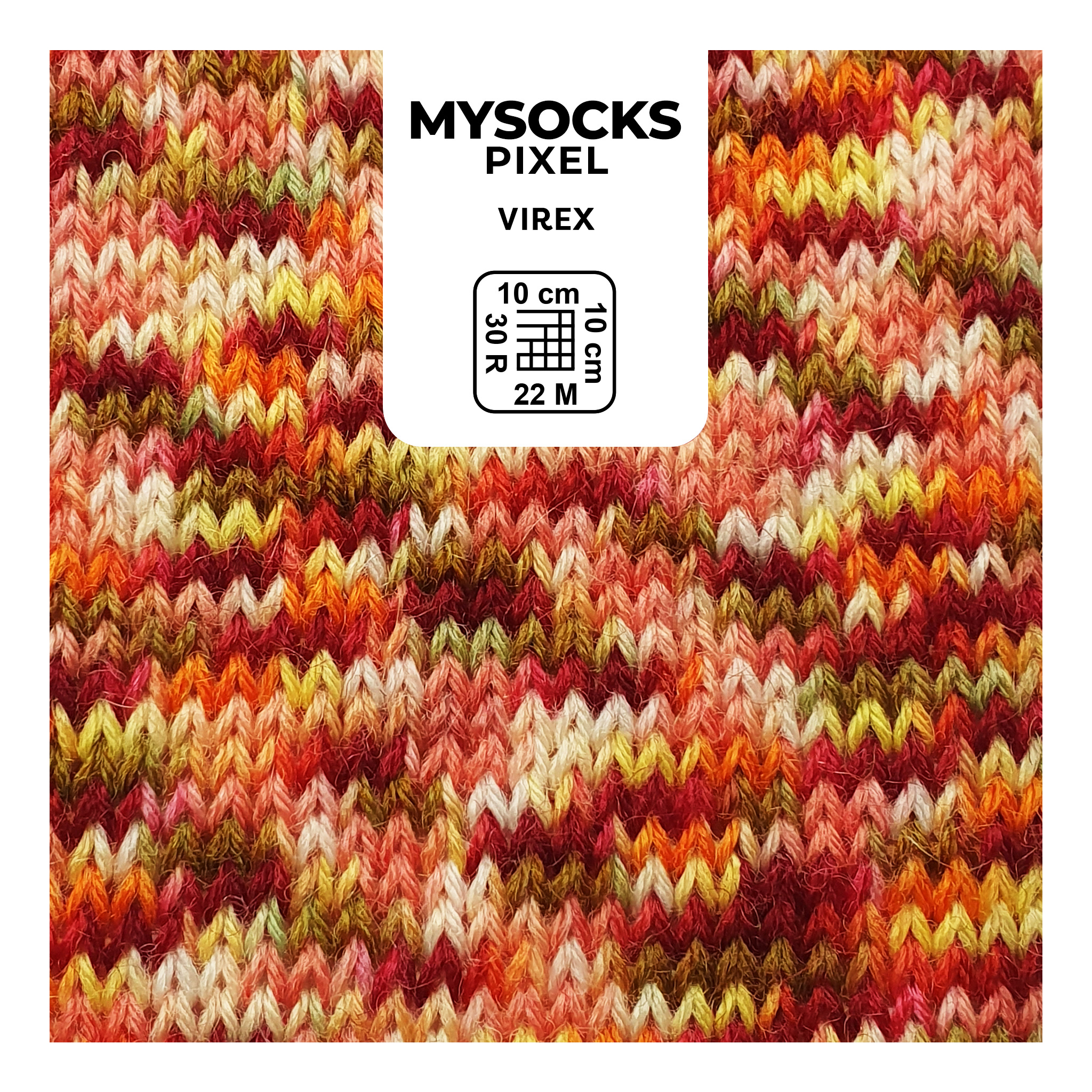 MyBoshi Mysocks Pixel Sockenwolle Aloeveraduft 6-fädig 75% Schurwolle und 25% Polyamid sehr strapazierfähig 