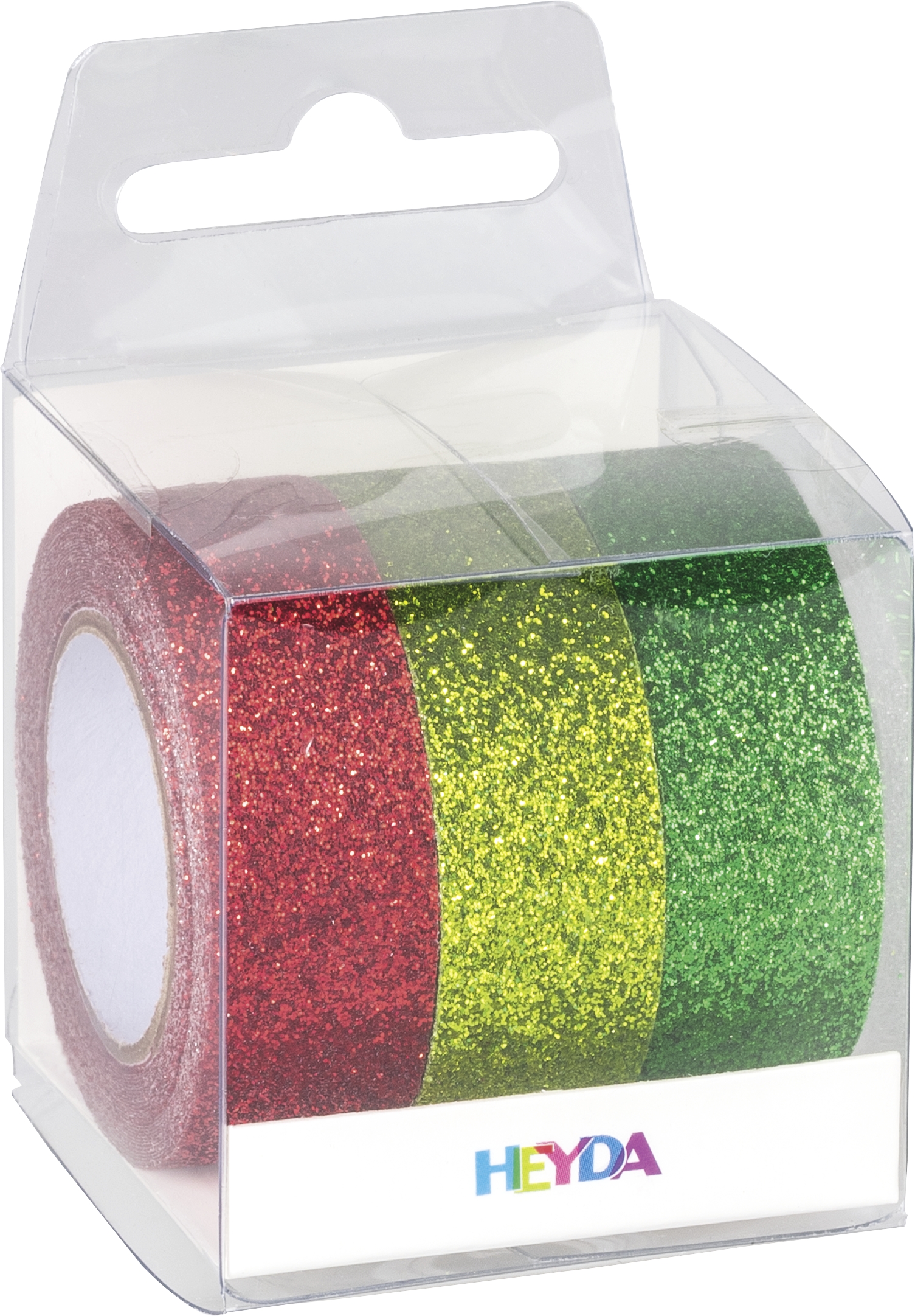 Glitter Tapes  Rolle 3mx15mm dunkelgrün hellgrün rot Glitzerklebeband