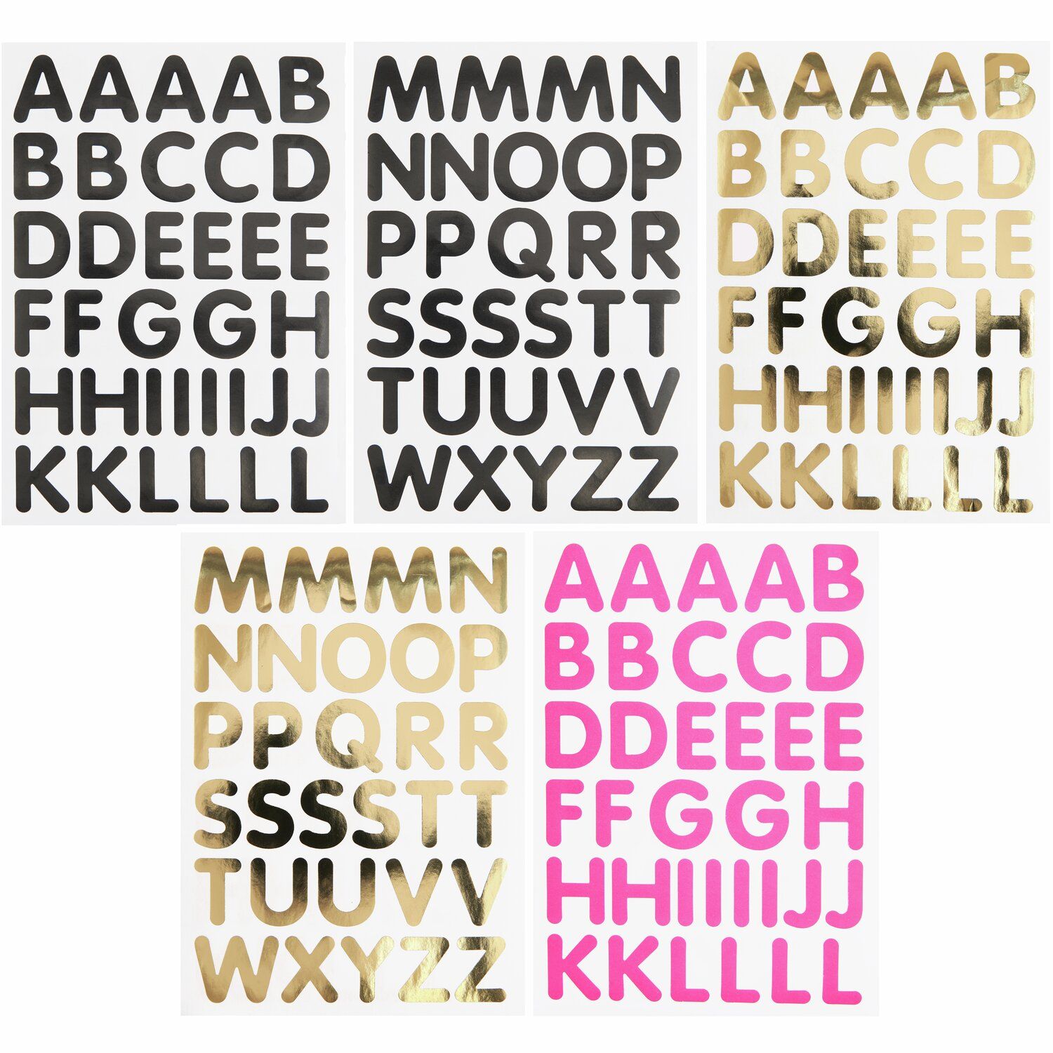 Stickerblock Alphabet Buchstabensticker DIN A5 10 Blatt Stickerblock Alphabet Buchstabensticker DIN A5 10 Blatt