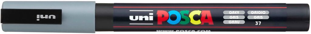 UNI POSCA Marker PC-3M GRAU Rundspitze 0,9-1,3mm UNI POSCA Marker PC-3M GRAU Rundspitze 0,9-1,3mm