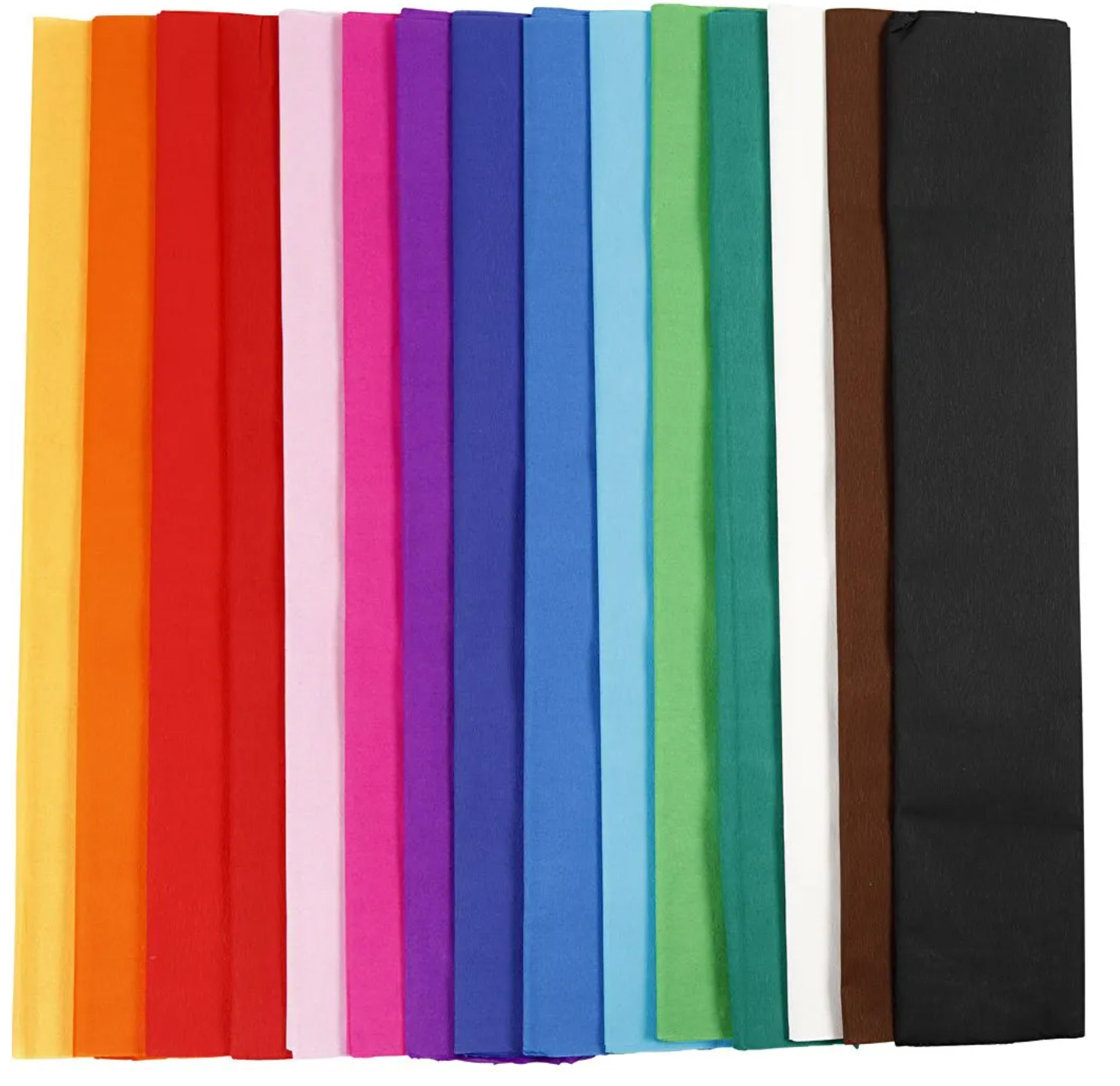 Krepppapier Set bunt sortiert 15 Bögen L 2,5 m B 50 cm