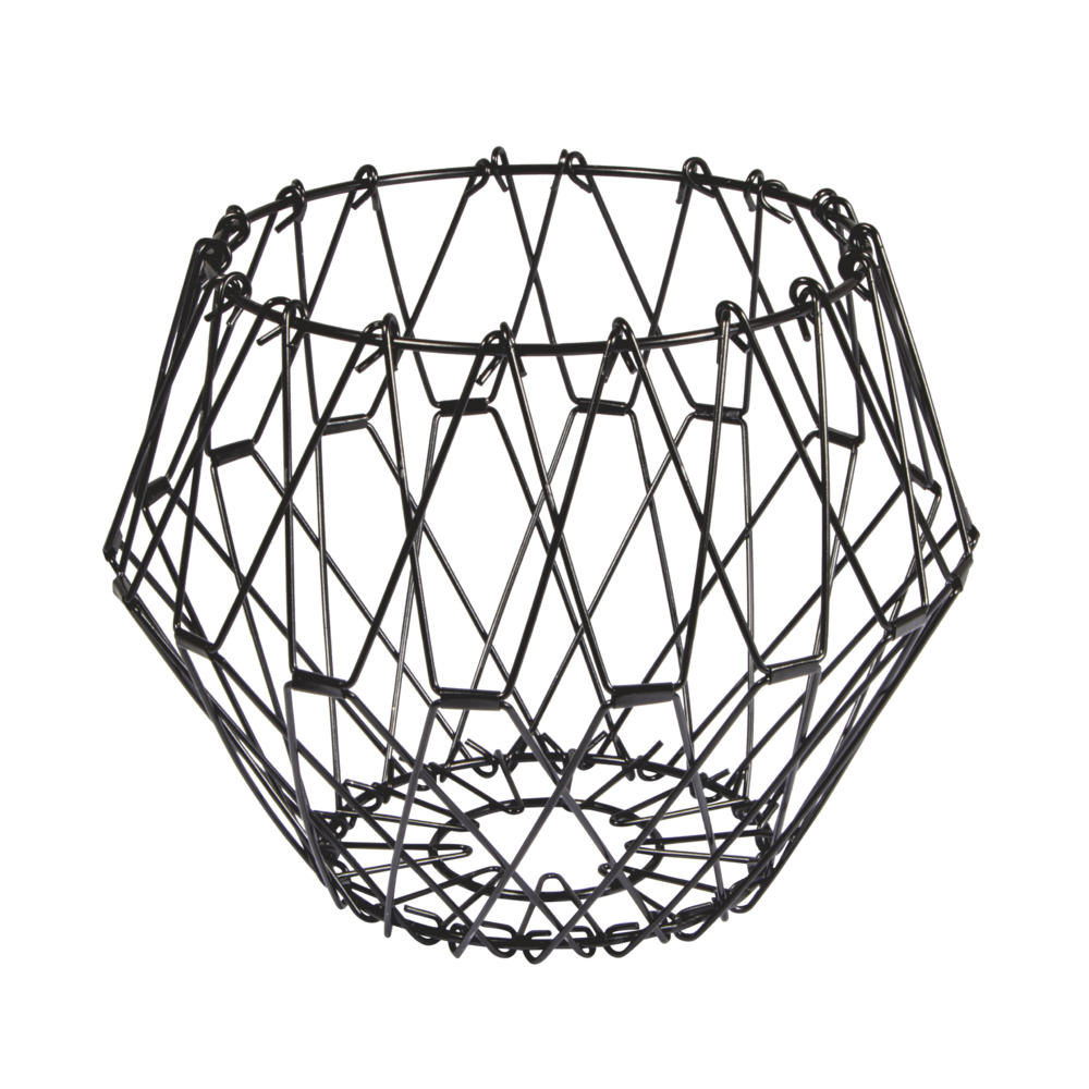 Metall Flexi Korb Lampenschirm faltbar schwarz beschichtet ø 32cm