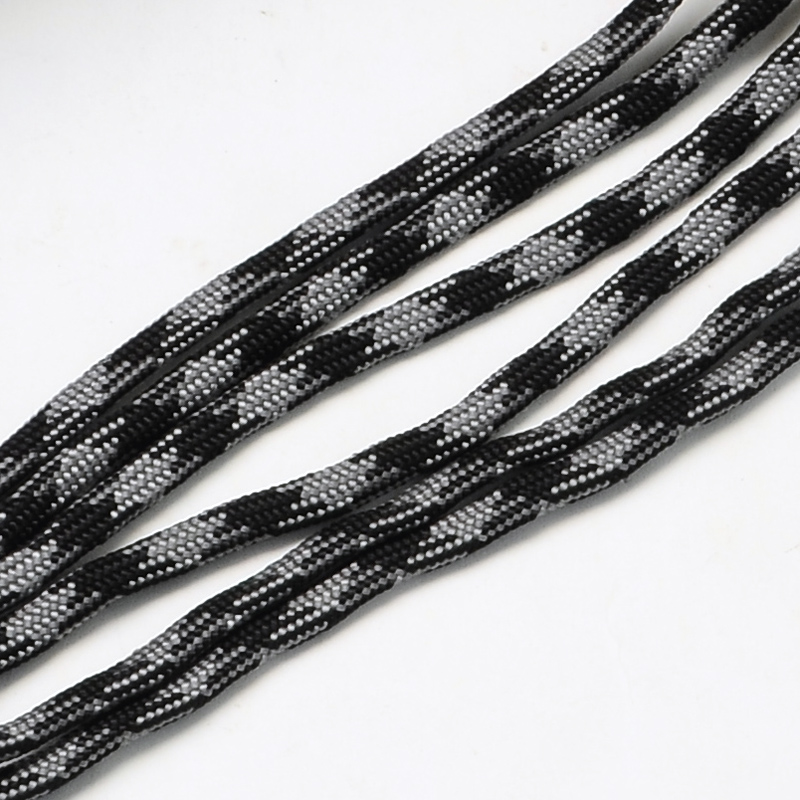 Paracord 4mm, gemustert grau-schwarz, 6,4 m/Stk.