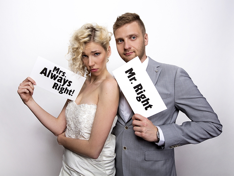 Schilder:  Mr. Right, Mrs. always Right, 2 Stück/Packung