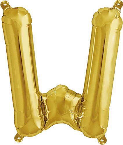 Foil Balloons Folienballone Alphabet ABC Buchstaben Zahlen gold 14"