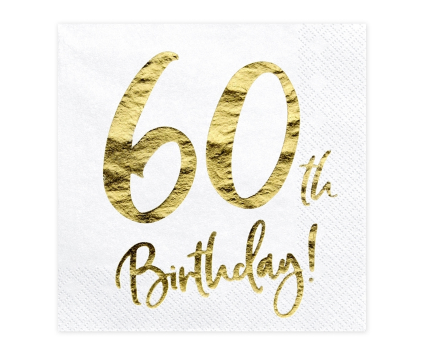 Serviette Geburtstag 60th Birthday 20 Stk. 33x33cm