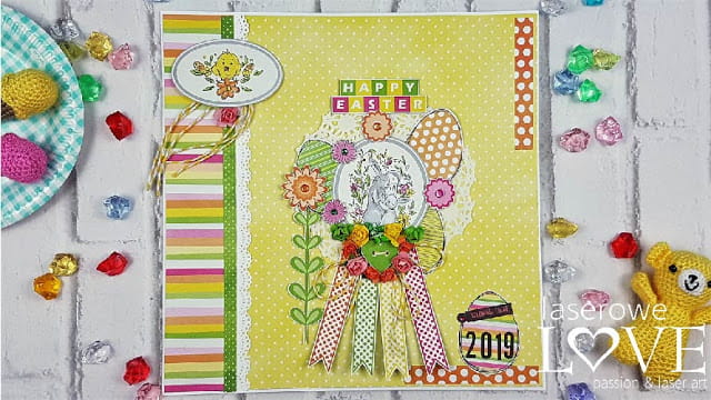 Easter Bunny Scrapbooking Papierset 30x30cm 5 Bögen doppelseitig bedruckt 250g/m²