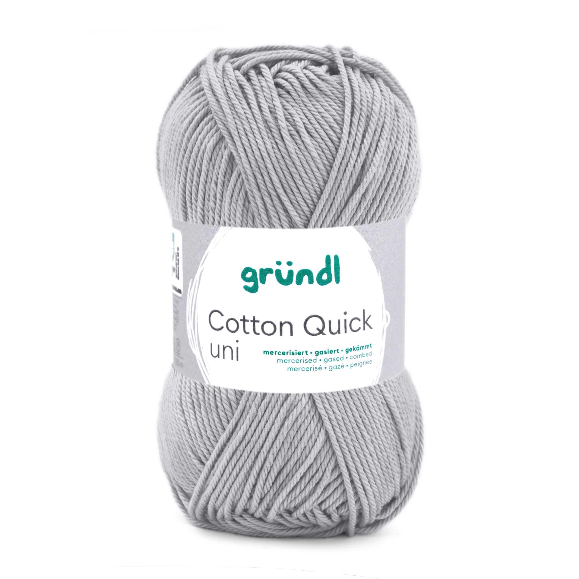 Cotton Quick Uni MITTELGRAU 100 % Baumwolle mercerisiert gasiert gekämmt 50g/125m 10 STück Cotton Quick Uni MITTELGRAU 100 % Baumwolle mercerisiert gasiert gekämmt 50g/125m 10 STück