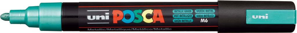 UNI POSCA Marker PC-5MC METALLIC GRÜN mittelfeine Spitze 1,8 - 2,5mm UNI POSCA Marker PC-5MC METALLIC GRÜN mittelfeine Spitze 1,8 - 2,5mm