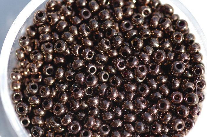 Rocailles Bronze 2,5mm, metallic, 10g Seed Beads Glasperlen
