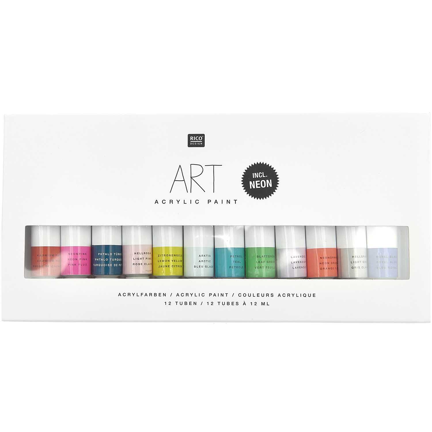 ART Acrylfarben Set Fashion 12x12ml Tuben