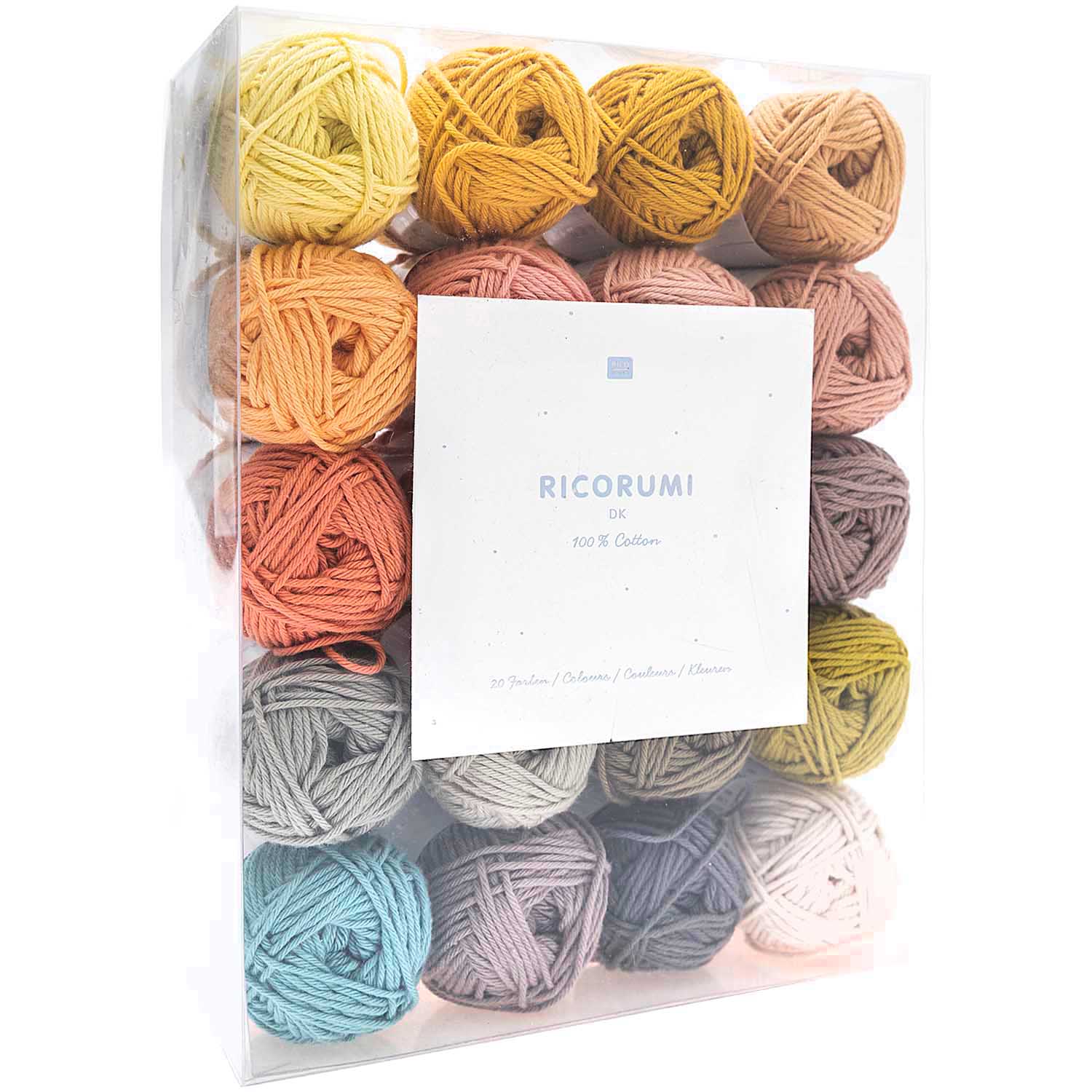 Ricorumi 20 Farben Set á 25g/57,5m 100% Baumwolle 