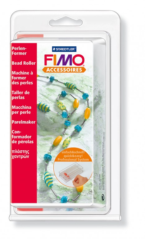 Fimo Perlenroller Olive u. Rillenperle, Set