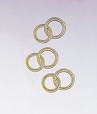 Streuteil Eheringe doppelt, gold, 25 mm, Kunststoff, 10 Stück