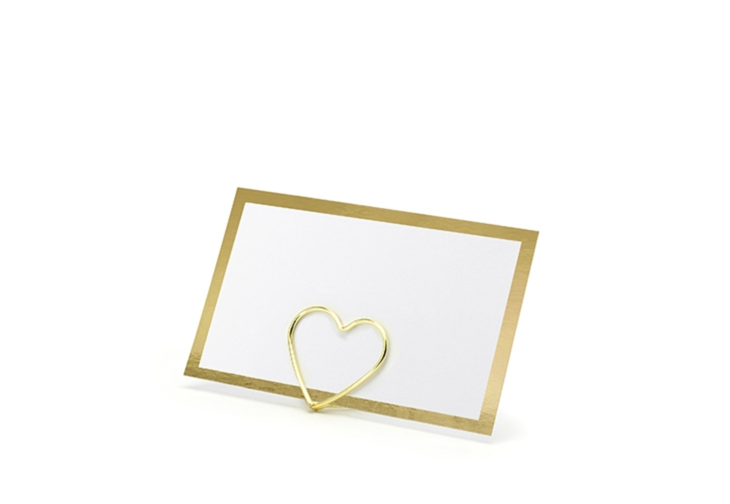 Platzkarten weiß gold Place Cards 10 Stück 9,5x5,5cm