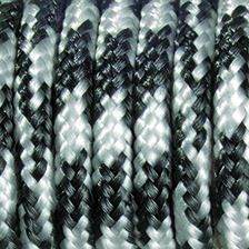 Paracord 2 mm dünn gemustert, schwarz-weiß, 10 m/Pkg.