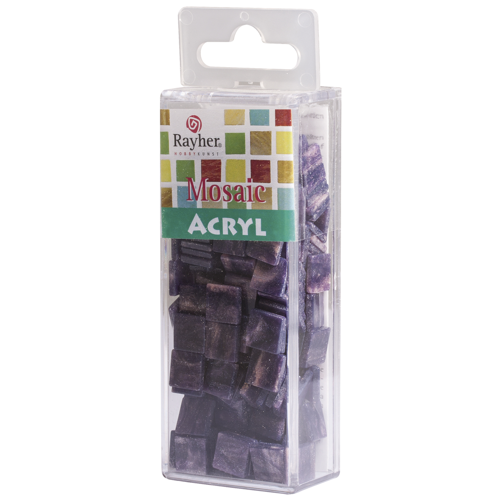 Acrylmosaik marmoriert purple velvet, 1x1cm, 50g/ca. 205 Stück Acryl-Mosaik