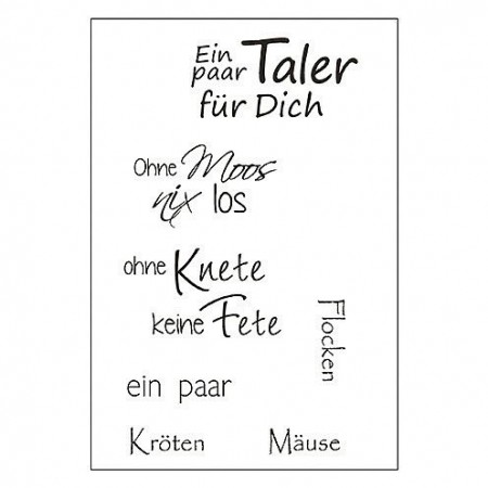 Silikonstempel Set - Ein paar Taler für dich......, A7