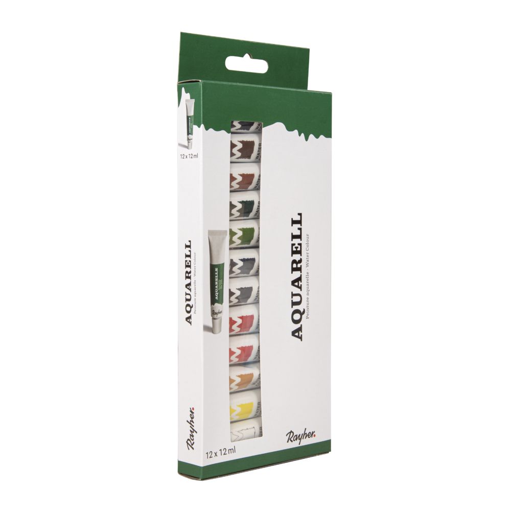 Künstler-Set Aquarellfarben 12 Farbtuben á 12ml