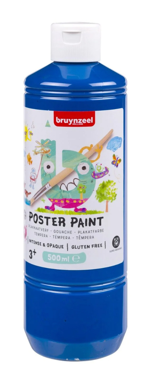 Bruynzeel Gouache Plakatfarbe DUNKELBLAU 500ml Bruynzeel Gouache Plakatfarbe DUNKELBLAU 500ml