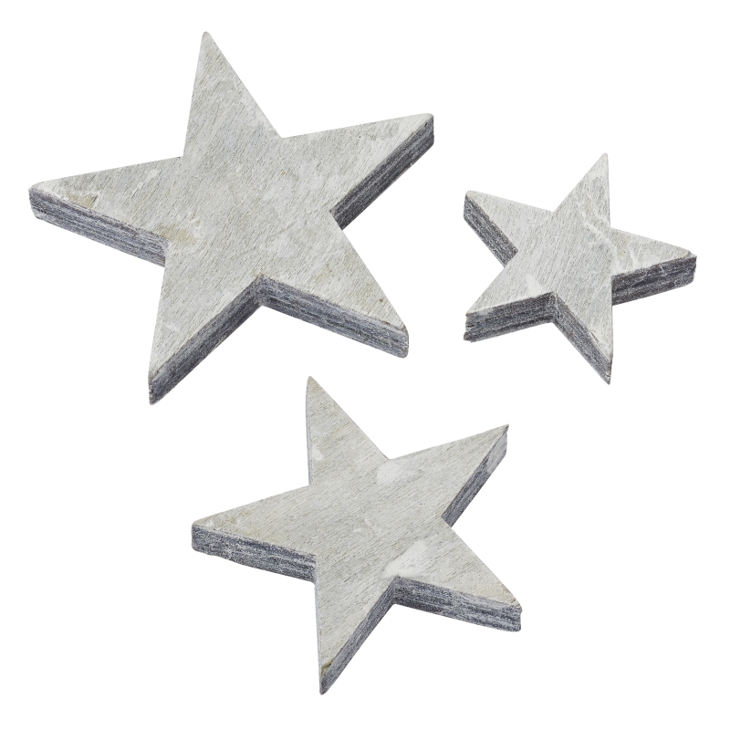 Streuteile Sterne Beton-optik voll, 2,5-5 cm, 6 Stück/Beutel
