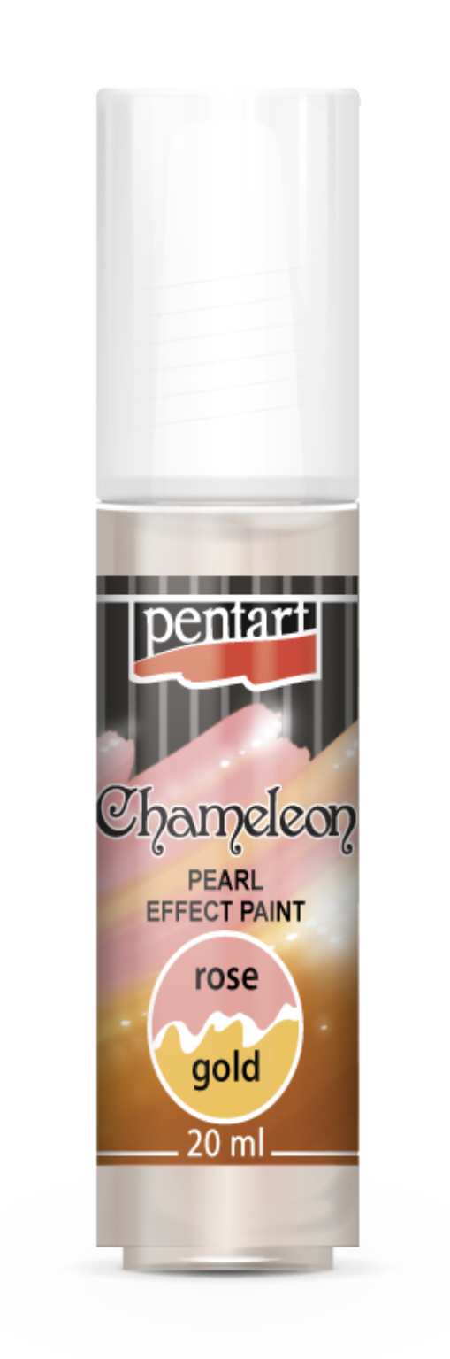 Zweiton-Acrylfarbe Chamäleon Perlmutt Effekt Rosa-Gold 20ml