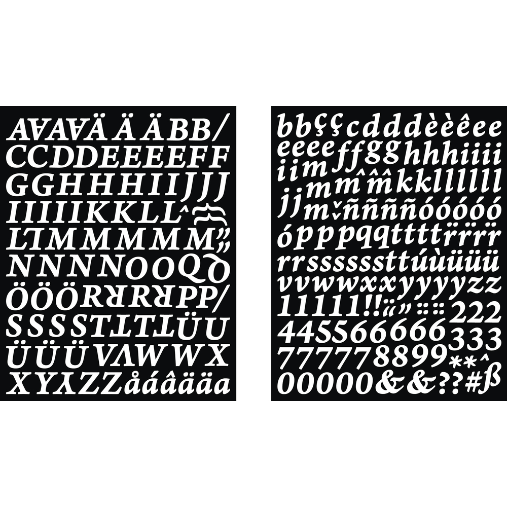 Sticker Alphabet Zahlen Classic Klebebuchstaben ABC-Sticker