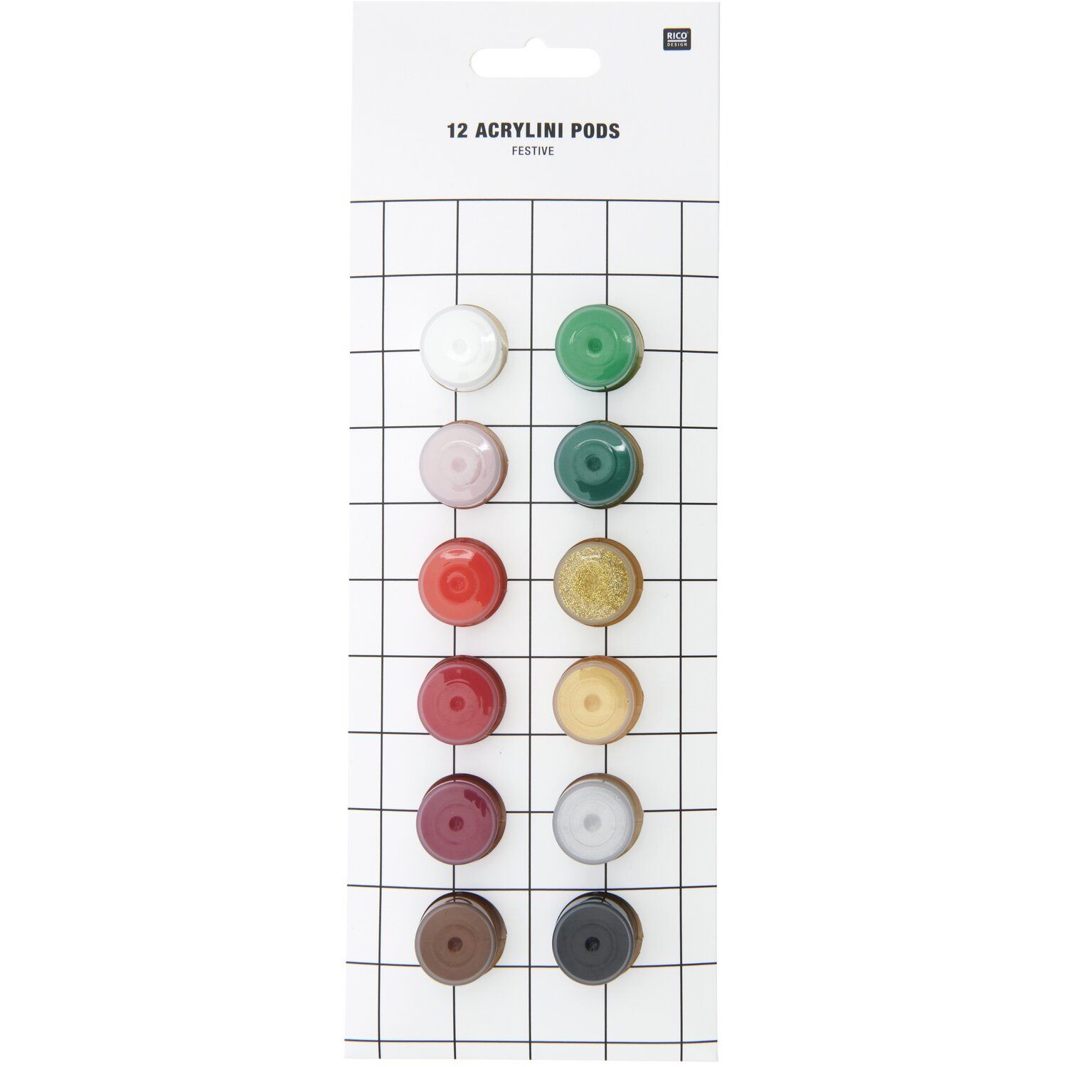 Acrylini Pods Acrylfarben FESTIVE Set 12 x 3,5ml