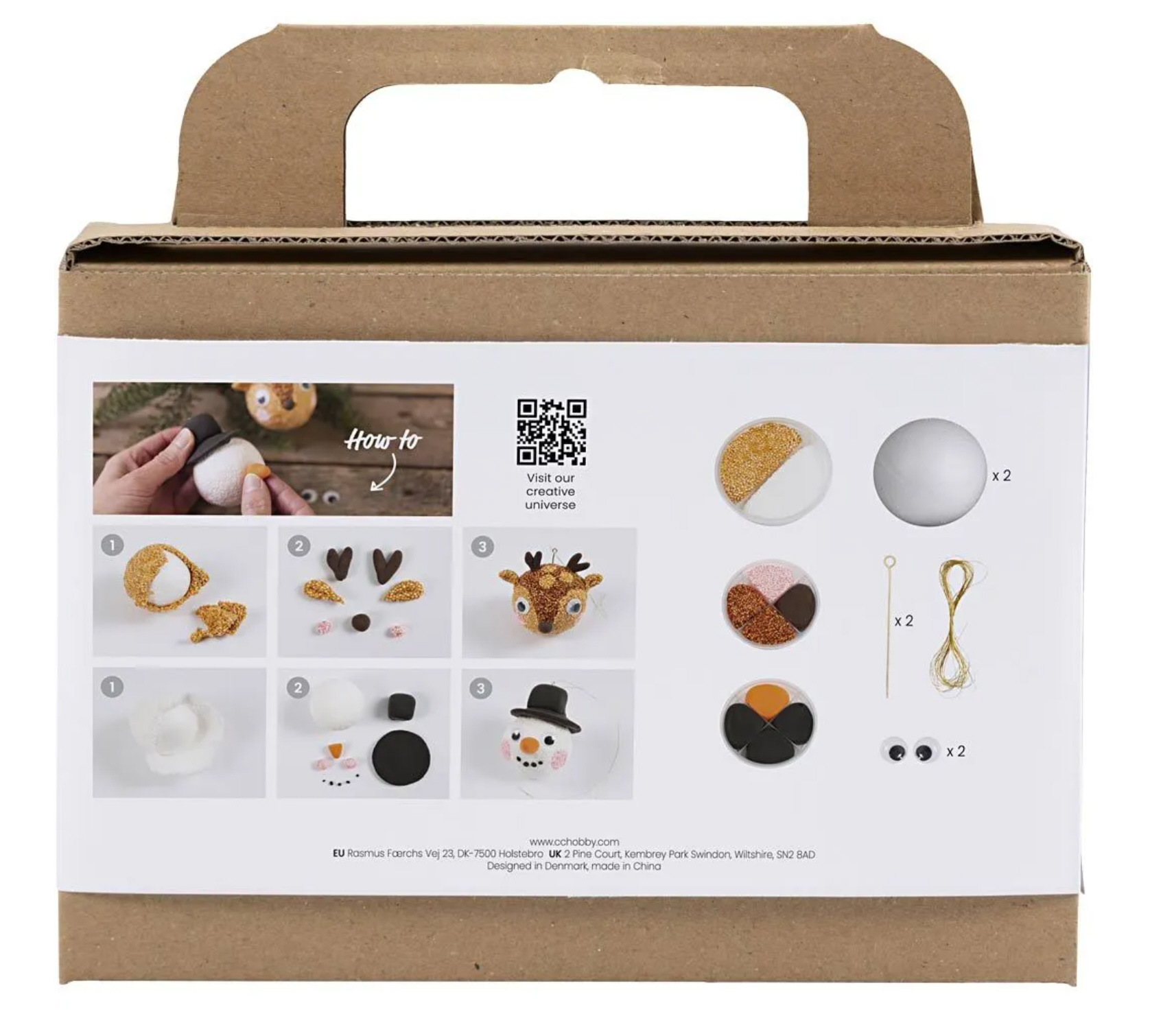 Mini Kreativ Set Weihnachtskugeln Rentier Und Schneemann Mini Kreativ Set Weihnachtskugeln Rentier Und Schneemann