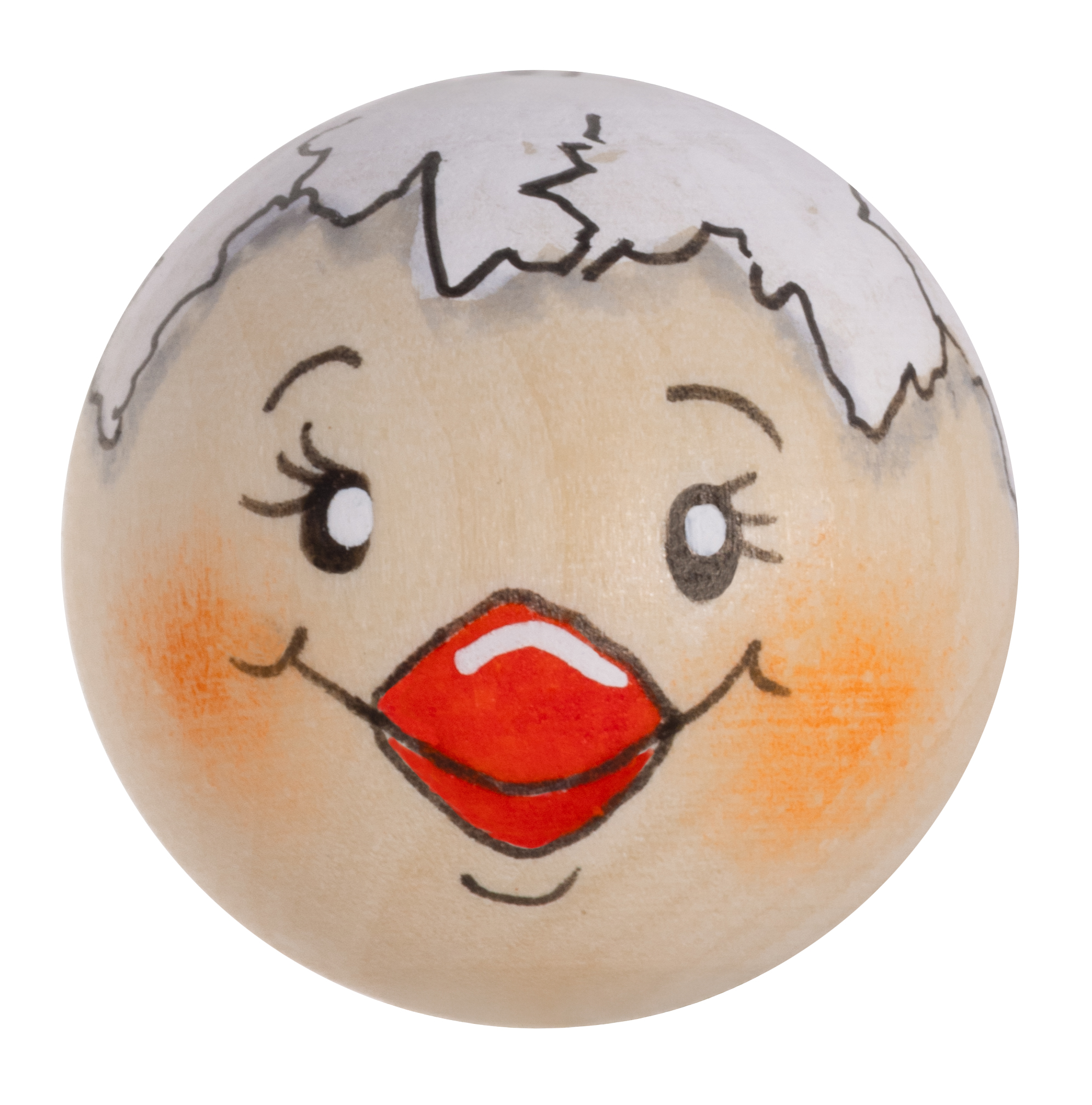 Handbemaltes Holzköpfchen Kürbis orange  50mm