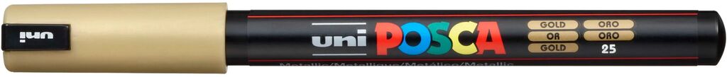 UNI POSCA Marker GOLD PC-1MR Extra feine Spitze 0,7mm UNI POSCA Marker GOLD PC-1MR Extra feine Spitze 0,7mm