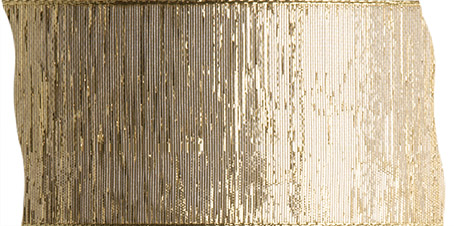 Band Lurex gold mit Drahtkante 60mm per Meter