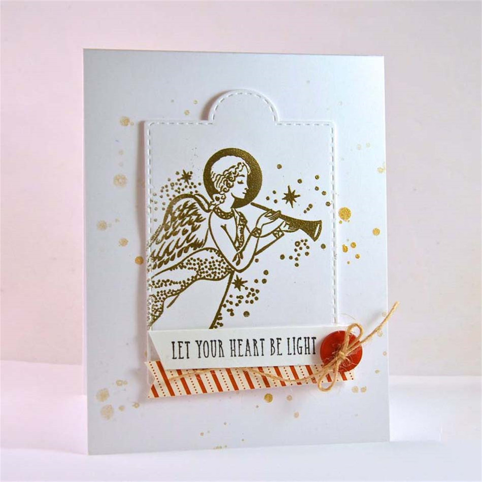 Silikonstempel Engel Merry Christmas 14x14cm