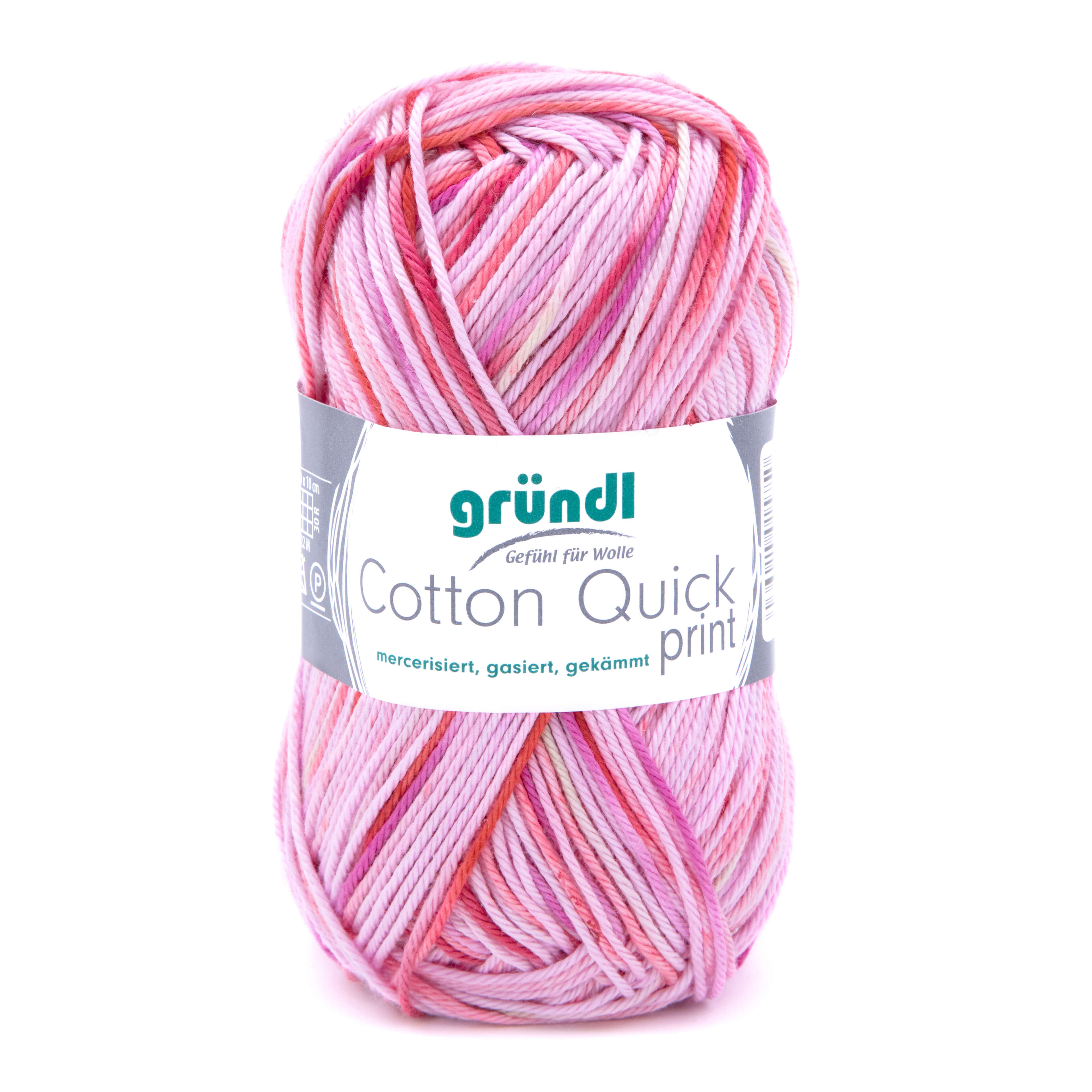 Gründl Cotton Quick Print 50g 125m 100 % Baumwolle (mercerisiert, gasiert, gekämmt) Gründl Cotton Quick Print 50g 125m 100 % Baumwolle (mercerisiert, gasiert, gekämmt)
