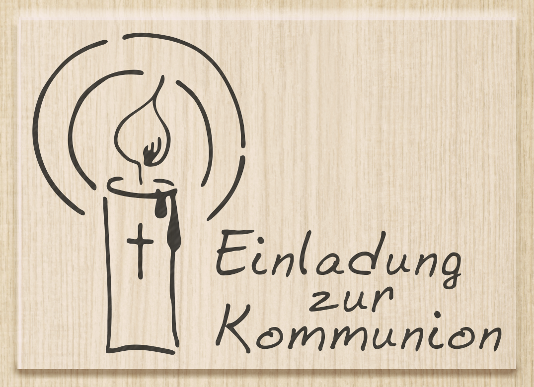 Stempel "Einladung zur Kommunion" 92x71x27mm