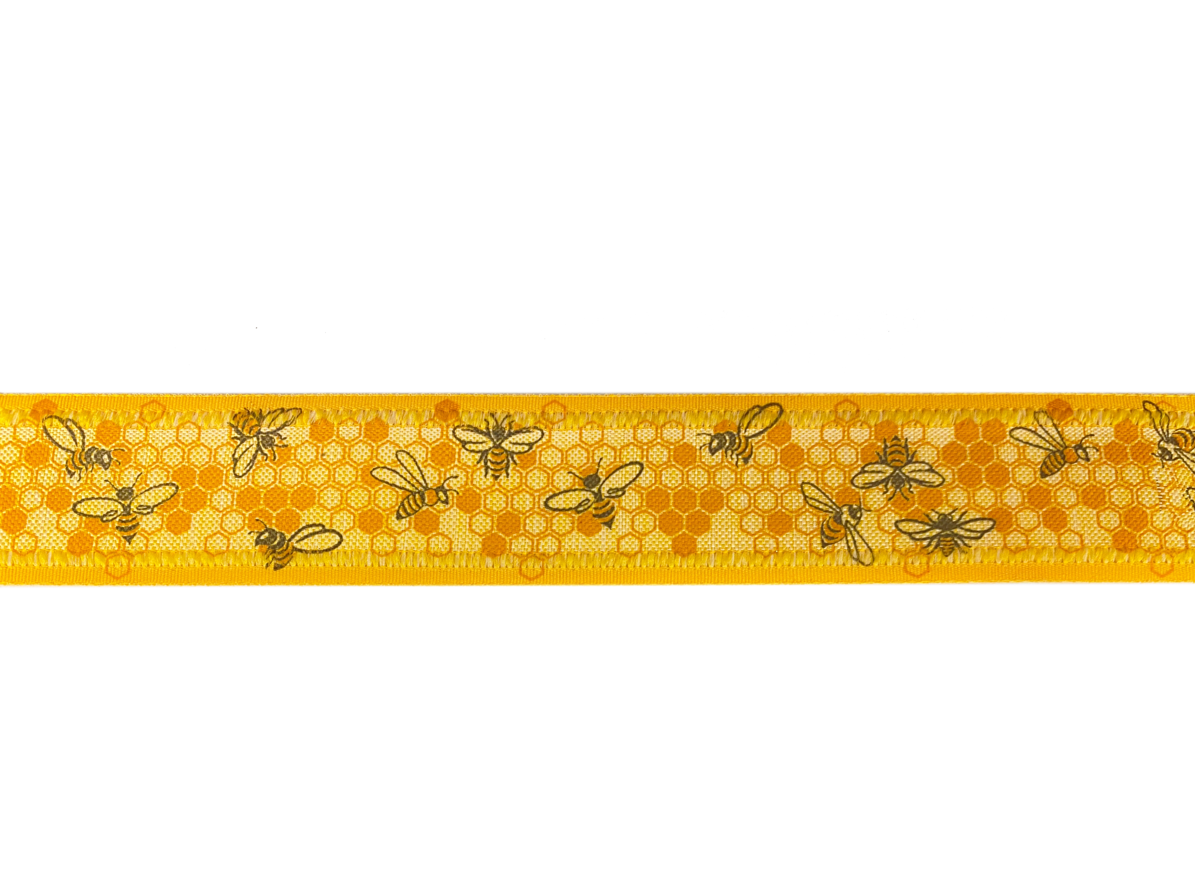 Dekoband Bienen 40mm waschbar 30°C gelb 1 Meter