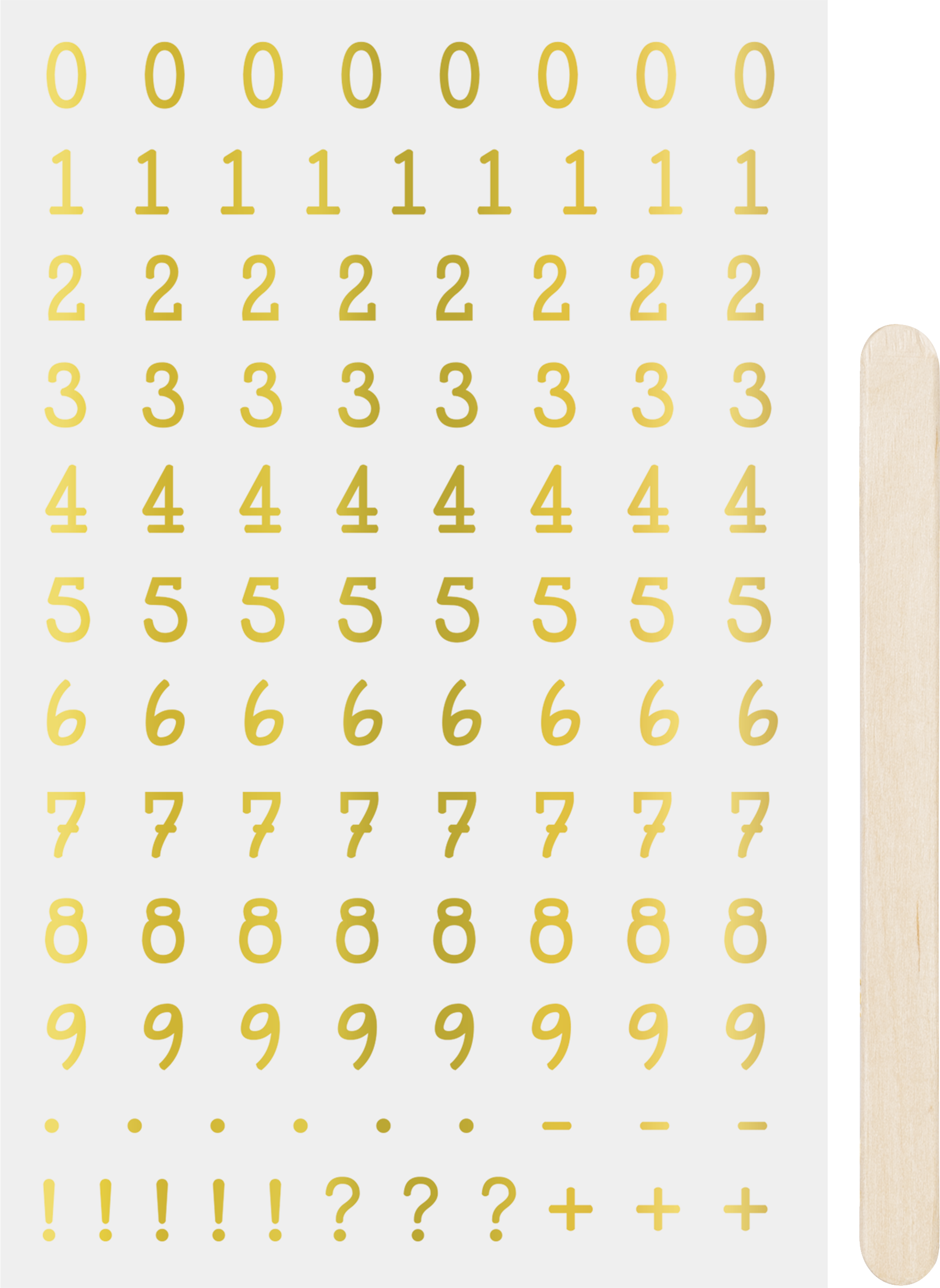 Rubbel-Sticker Zahlen 2" 10x 9cm 