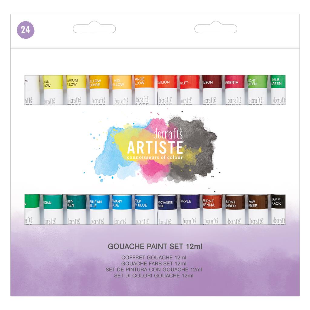 Gouache Farben-Set 24 Tuben á 12ml