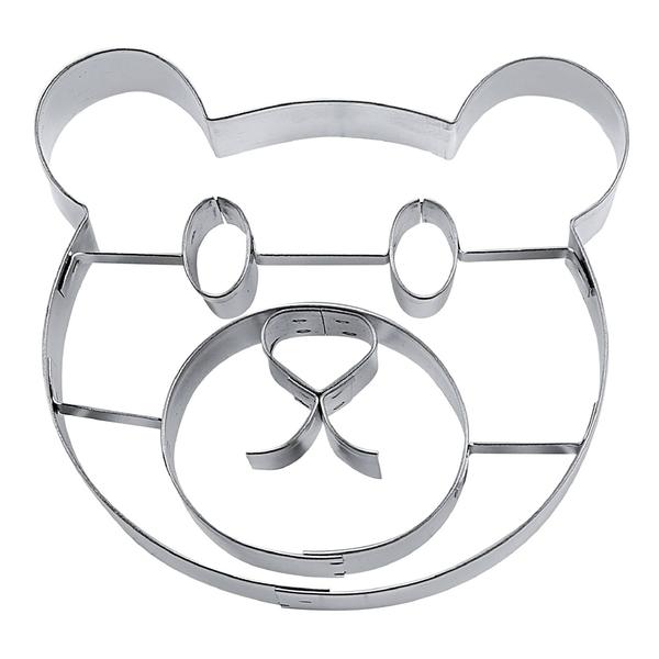 Ausstechform Teddygesicht, 10 cm Edelstahl Keksausstecher Ausstecher Cookie Cutter